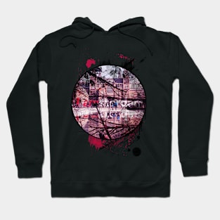 amsterdam photo and digital painting illustration Hoodie